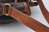 Authentic CELINE Macadam Blason Shoulder Cross Body Bag PVC Leather Brown 6590D