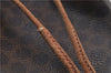 Authentic CELINE Macadam Blason Shoulder Cross Body Bag PVC Leather Brown 6590D