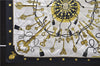 Authentic HERMES Carre 90 Scarf Key Tassel Motif Silk Black 6592C