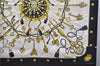 Authentic HERMES Carre 90 Scarf Key Tassel Motif Silk Black 6592C