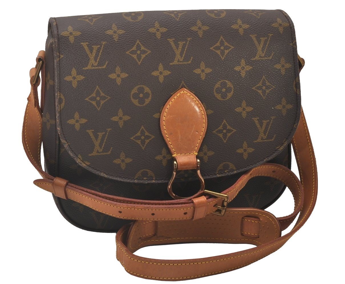 Authentic Louis Vuitton Monogram Saint Cloud GM M51242 Shoulder Cross Bag 6592I