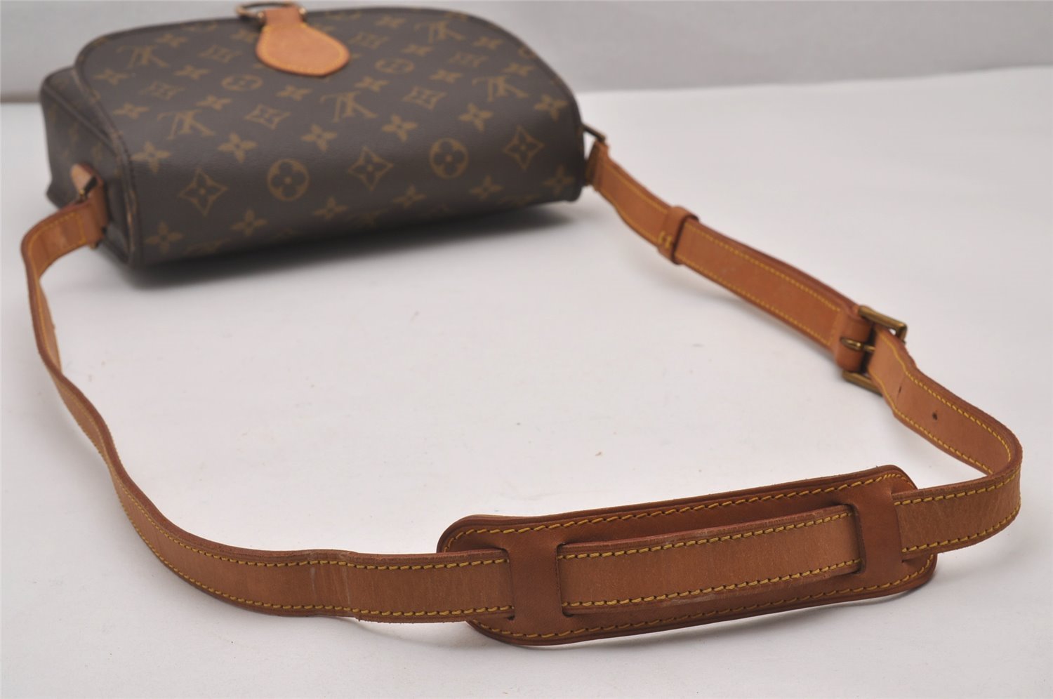 Authentic Louis Vuitton Monogram Saint Cloud GM M51242 Shoulder Cross Bag 6592I