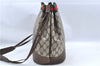 Authentic GUCCI Web Sherry Line Shoulder Cross Bag GG PVC Leather Brown 6593E