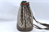 Authentic GUCCI Web Sherry Line Shoulder Cross Bag GG PVC Leather Brown 6593E