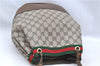 Authentic GUCCI Web Sherry Line Shoulder Cross Bag GG PVC Leather Brown 6593E