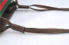 Authentic GUCCI Web Sherry Line Shoulder Cross Bag GG PVC Leather Brown 6593E