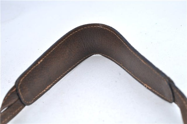 Authentic GUCCI Web Sherry Line Shoulder Cross Bag GG PVC Leather Brown 6593E