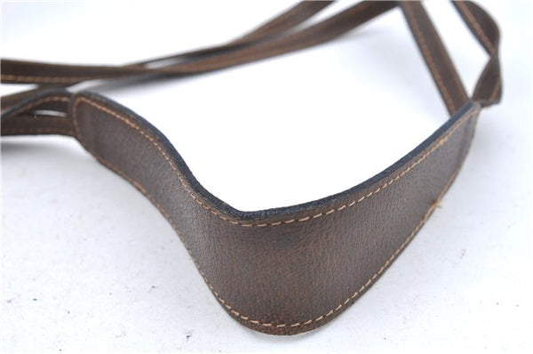 Authentic GUCCI Web Sherry Line Shoulder Cross Bag GG PVC Leather Brown 6593E