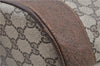 Authentic GUCCI Web Sherry Line Shoulder Cross Bag GG PVC Leather Brown 6593E
