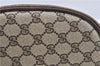 Authentic GUCCI Web Sherry Line Shoulder Cross Bag GG PVC Leather Brown 6593E