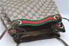 Authentic GUCCI Web Sherry Line Shoulder Cross Bag GG PVC Leather Brown 6593E