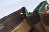 Authentic GUCCI Web Sherry Line Shoulder Cross Bag GG PVC Leather Brown 6593E