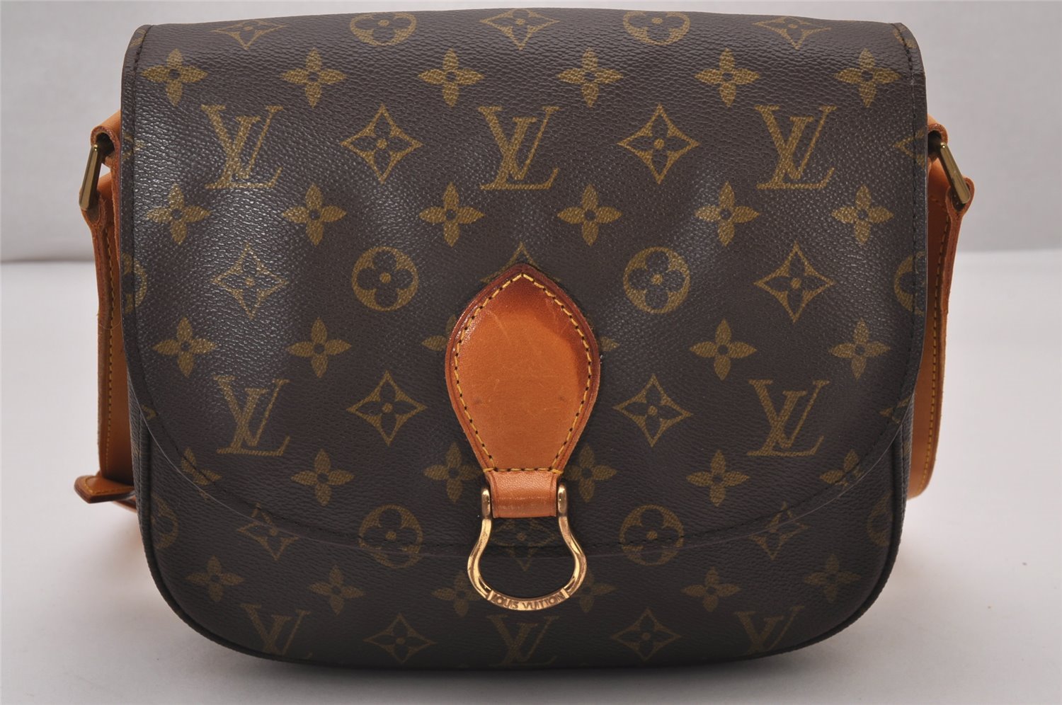 Authentic Louis Vuitton Monogram Saint Cloud GM M51242 Shoulder Cross Bag 6593I