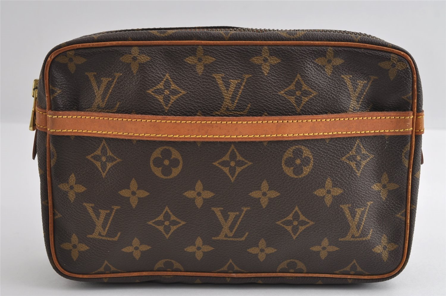 Authentic Louis Vuitton Monogram Compiegne 23 Clutch Hand Bag M51847 LV 6598I