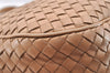 Authentic BOTTEGA VENETA Intrecciato Chain Leather Shoulder Bag Beige 6599I