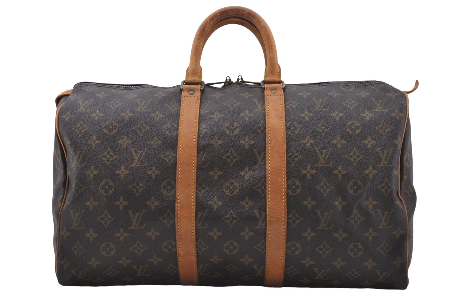 Authentic Louis Vuitton Monogram Keepall 45 Travel Boston Bag M41428 LV 6600D