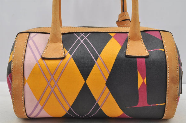 Authentic Christian Dior Shoulder Hand Bag Purse PVC Leather Multicolor CD 6600I