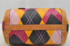 Authentic Christian Dior Shoulder Hand Bag Purse PVC Leather Multicolor CD 6600I