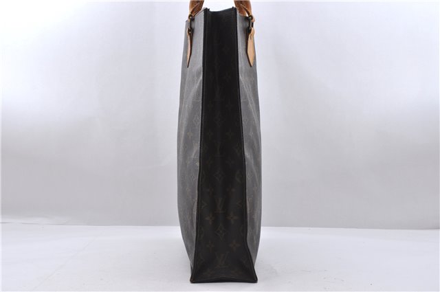 Authentic Louis Vuitton Monogram Sac Plat Hand Bag M51140 LV 6602D