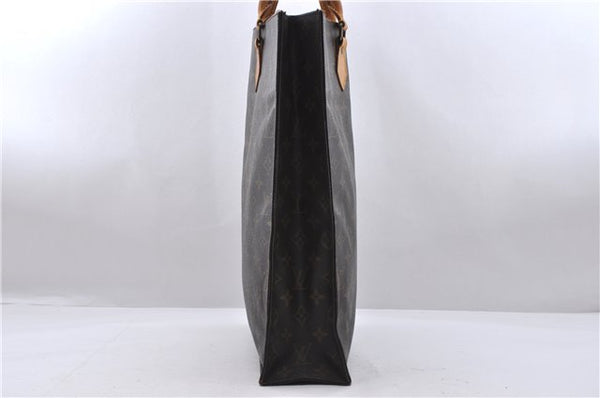 Authentic Louis Vuitton Monogram Sac Plat Hand Bag M51140 LV 6602D