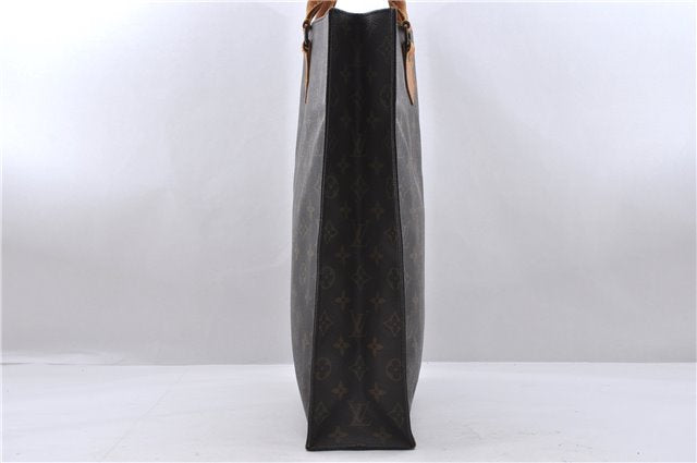 Authentic Louis Vuitton Monogram Sac Plat Hand Bag M51140 LV 6602D