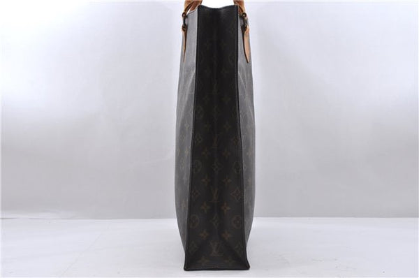 Authentic Louis Vuitton Monogram Sac Plat Hand Bag M51140 LV 6602D