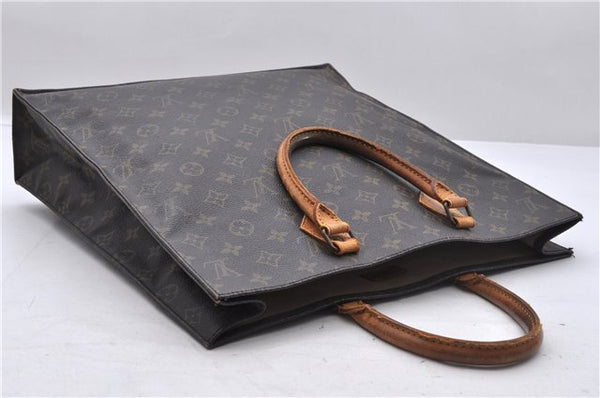 Authentic Louis Vuitton Monogram Sac Plat Hand Bag M51140 LV 6602D