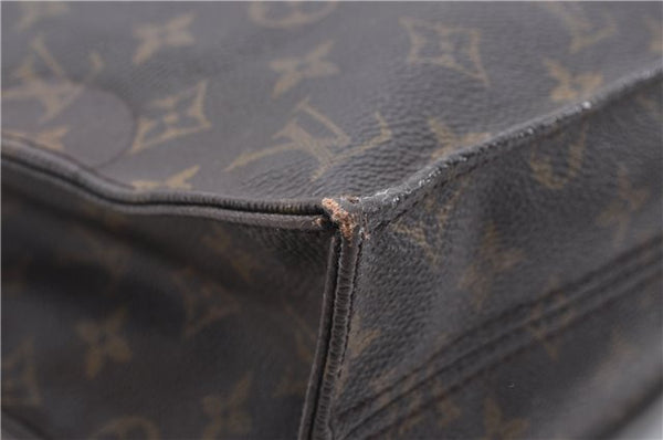 Authentic Louis Vuitton Monogram Sac Plat Hand Bag M51140 LV 6602D