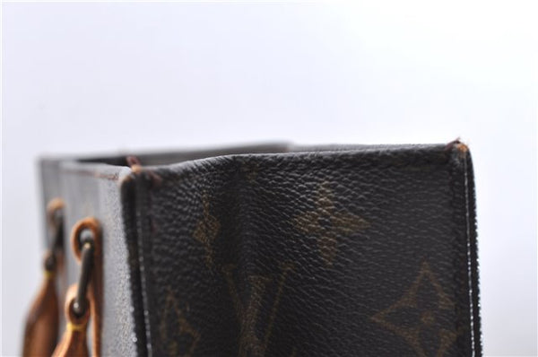 Authentic Louis Vuitton Monogram Sac Plat Hand Bag M51140 LV 6602D