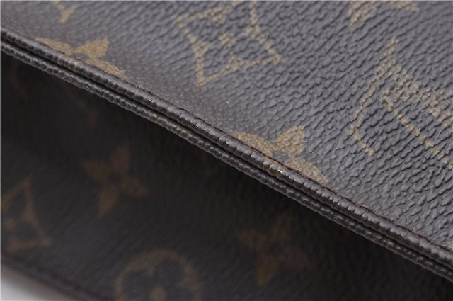 Authentic Louis Vuitton Monogram Sac Plat Hand Bag M51140 LV 6602D