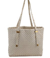 Authentic BOTTEGA VENETA Intrecciato Leather Shoulder Tote Bag Purse White 6602I