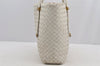 Authentic BOTTEGA VENETA Intrecciato Leather Shoulder Tote Bag Purse White 6602I
