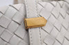 Authentic BOTTEGA VENETA Intrecciato Leather Shoulder Tote Bag Purse White 6602I