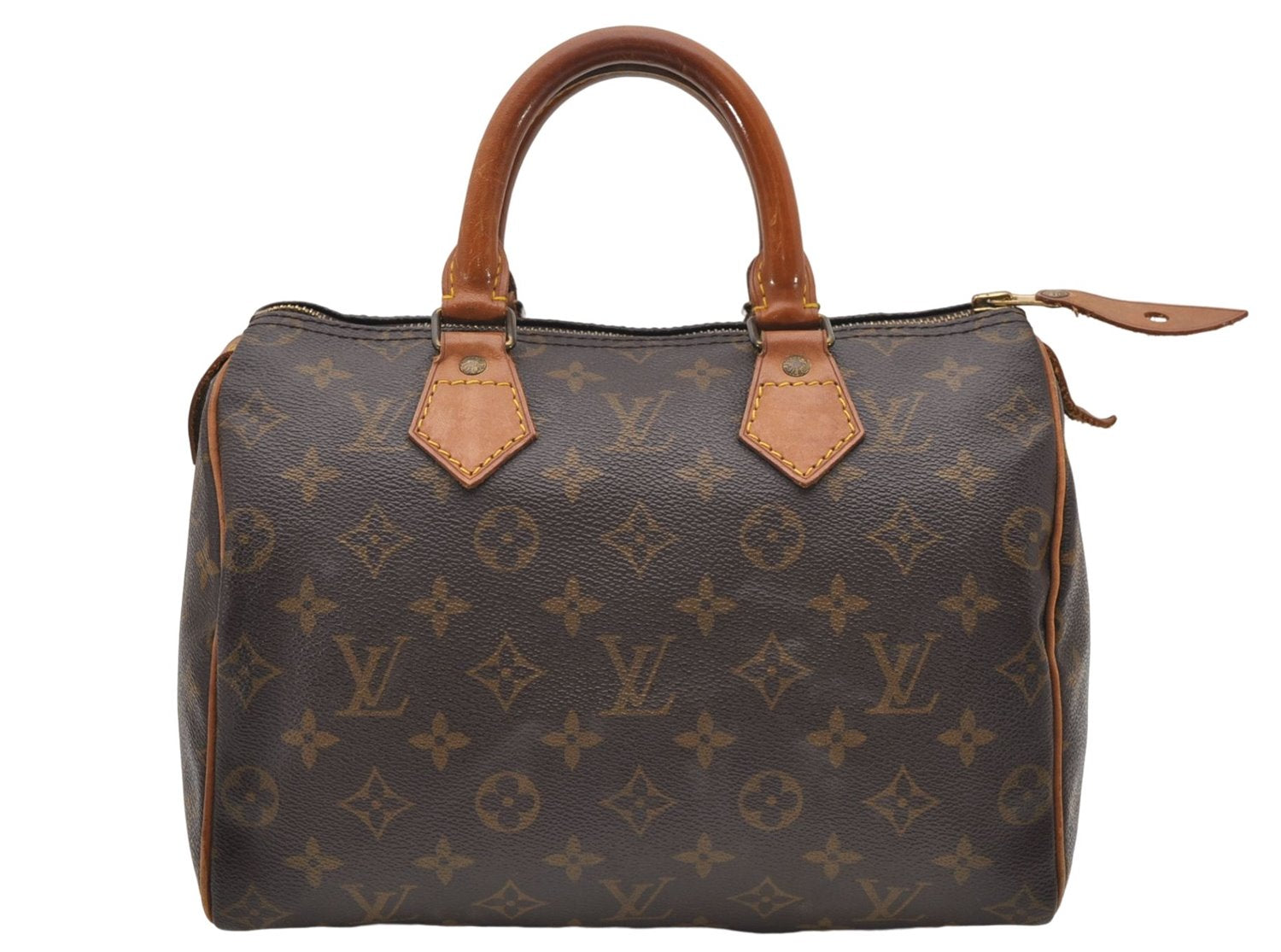 Authentic Louis Vuitton Monogram Speedy 25 Boston Hand Bag Purse M41528 LV 6604D