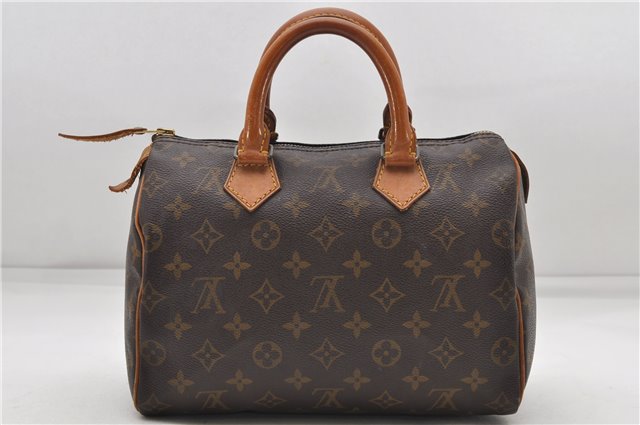 Authentic Louis Vuitton Monogram Speedy 25 Boston Hand Bag Purse M41528 LV 6604D