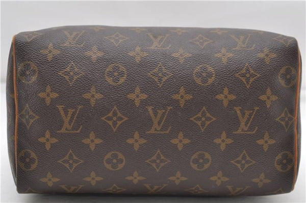 Authentic Louis Vuitton Monogram Speedy 25 Boston Hand Bag Purse M41528 LV 6604D