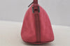 Authentic GUCCI Vintage Hand Bag Pouch Purse GG Canvas Leather 07198 Pink 6605I