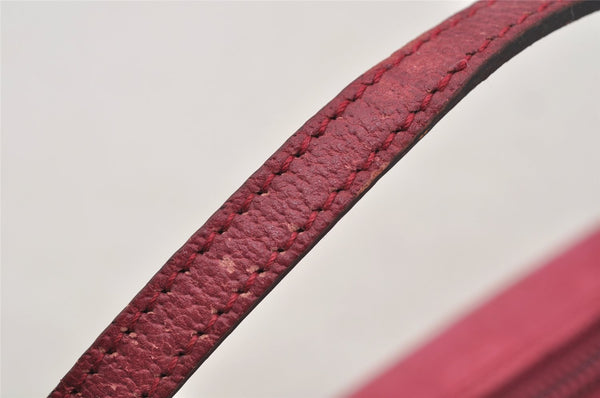 Authentic GUCCI Vintage Hand Bag Pouch Purse GG Canvas Leather 07198 Pink 6605I