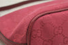 Authentic GUCCI Vintage Hand Bag Pouch Purse GG Canvas Leather 07198 Pink 6605I