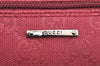 Authentic GUCCI Vintage Hand Bag Pouch Purse GG Canvas Leather 07198 Pink 6605I