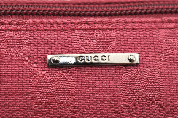 Authentic GUCCI Vintage Hand Bag Pouch Purse GG Canvas Leather 07198 Pink 6605I