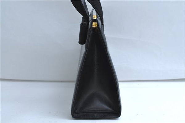 Authentic Salvatore Ferragamo Vintage Vara Ribbon Hand Bag Purse Black 6606E