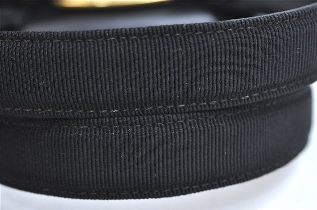 Authentic Salvatore Ferragamo Vintage Vara Ribbon Hand Bag Purse Black 6606E