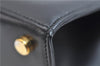 Authentic Salvatore Ferragamo Vintage Vara Ribbon Hand Bag Purse Black 6606E