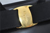 Authentic Salvatore Ferragamo Vintage Vara Ribbon Hand Bag Purse Black 6606E