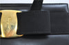 Authentic Salvatore Ferragamo Vintage Vara Ribbon Hand Bag Purse Black 6606E