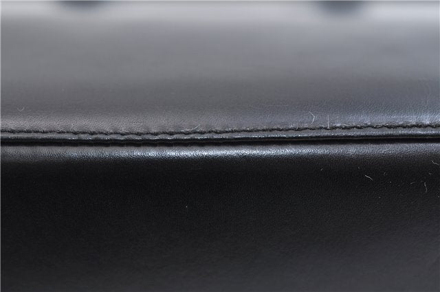 Authentic Salvatore Ferragamo Vintage Vara Ribbon Hand Bag Purse Black 6606E