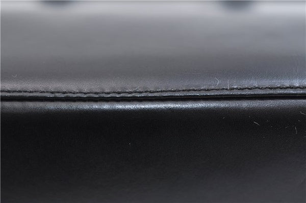 Authentic Salvatore Ferragamo Vintage Vara Ribbon Hand Bag Purse Black 6606E