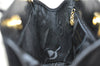 Authentic Salvatore Ferragamo Vintage Vara Ribbon Hand Bag Purse Black 6606E