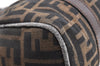 Authentic FENDI Vintage Zucca Hand Bag Purse Canvas Leather Brown 6607I